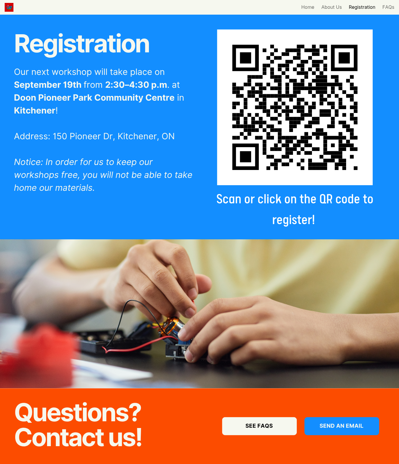 Youth STEM Workshops - Registration
